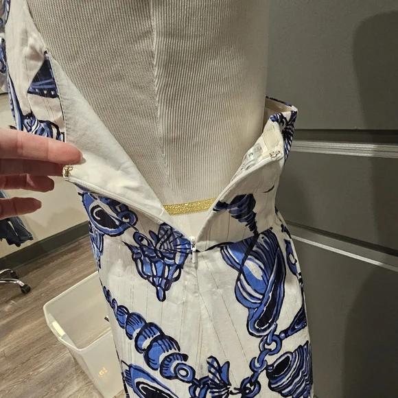 Lilly Pulitzer Nefertiti Halter Maxi Dress "Fallin' in Love" Sz 4 - Picture 9 of 10